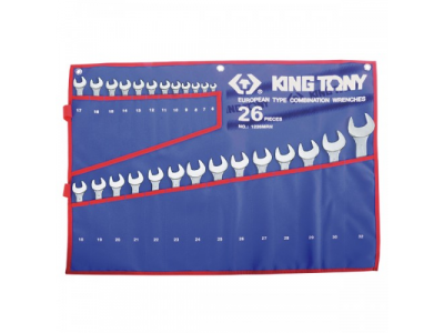 Набор комбинированных ключей, 6-32 мм чехол из теторона, 26 предметов, KING TONY