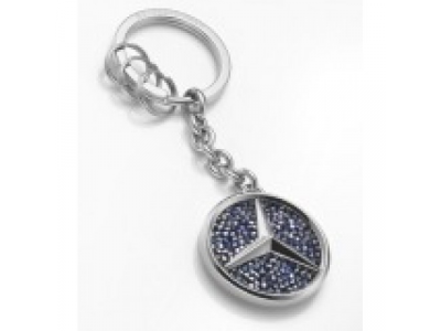 Брелок Mercedes-Benz Key Ring, St. Tropez, Silver-coloured / Blue