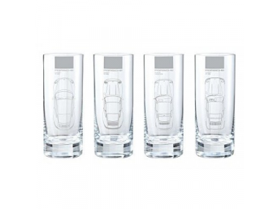 Набор из 4-х стеклянных стаканов Porsche Long drink glass set, артикул WAP0502600E