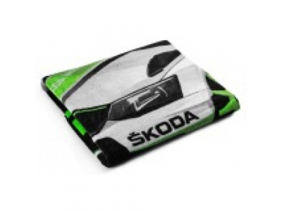 Банное полотенце Skoda Towel Motorsport, Size XL, Black/Green
