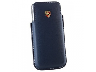 Кожаный чехол для iPhone 5 Porsche Case for iPhone 5, Yachting blue