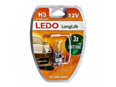 Лампа H3 LEDO LongLife 12V 55W блистер