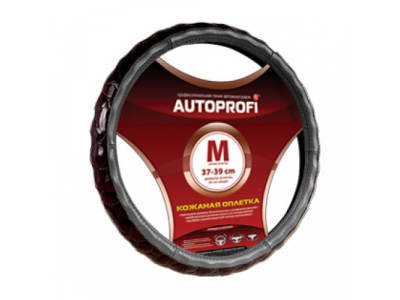 Оплетка "АВТОПРОФИ" нат.кожа+крокодил серый AP-156 D.GY M 1/20 от Autoprofi Оплетка "АВТОПРОФИ" нат.кожа+крокодил серый AP-156 D.GY M 1/20