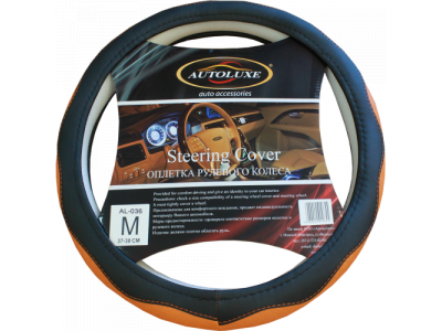 Оплетка д/руля AL-036 (оранж.) L