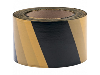 Лента сигнальная, 50 мм х 200 м, черно-желтая Россия Сибртех от СИБРТЕХ Лента сигнальная, 50 мм х 200 м, черно-желтая Россия Сибртех