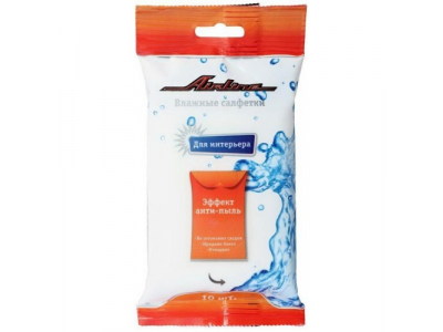 Салфетки влажные AIRLINE для автосалона и интерьера (10шт)