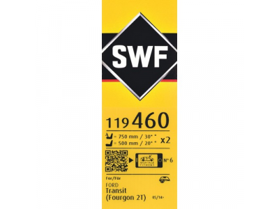 Щетки стеклоочистителя SWF VISIOFLEX,передняя,2 шт., 1852939, 750mm/30", бескаркасная