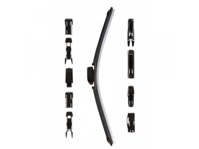 Щетка стеклоочистителя универсальная бескаркасная 300mm,10 адаптеров от KRAFT Щетка стеклоочистителя универсальная бескаркасная 300mm,10 адаптеров