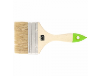 Кисть плоская 100 мм., натуральная щетина, деревянная ручка Сибртех от СИБРТЕХ Кисть плоская 100 мм., натуральная щетина, деревянная ручка Сибртех