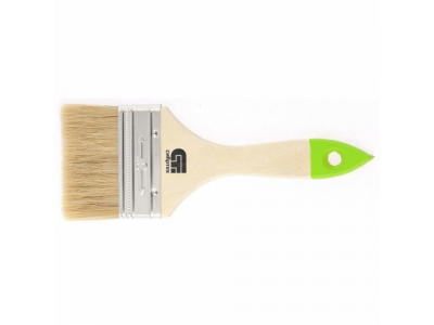 Кисть плоская 75 мм., натуральная щетина, деревянная ручка Сибртех от СИБРТЕХ Кисть плоская 75 мм., натуральная щетина, деревянная ручка Сибртех