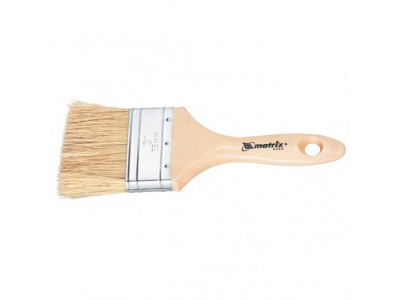 Кисть плоская "Евро" 2,5", натуральная щетина, деревянная ручка MATRIX от MATRIX Кисть плоская "Евро" 2,5", натуральная щетина, деревянная ручка MATRIX