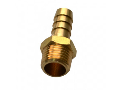 Соединитель с внешней резьбой 1/4" и "елочкой" 9 мм (10шт.)