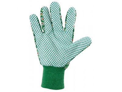 Перчатки садовые х/б ткань с ПВХ точкой, манжет, M //PALISAD от PALISAD Перчатки садовые х/б ткань с ПВХ точкой, манжет, M //PALISAD