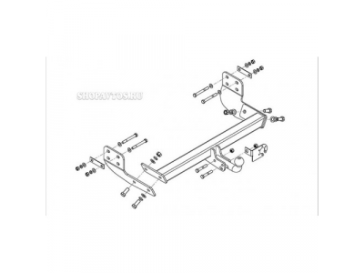 Фаркоп на Ford Tourneo Custom фургон/микроавтобус 2012г.-по н.в. от AvtoS Фаркоп на Ford Tourneo Custom фургон/микроавтобус 2012г.-по н.в.