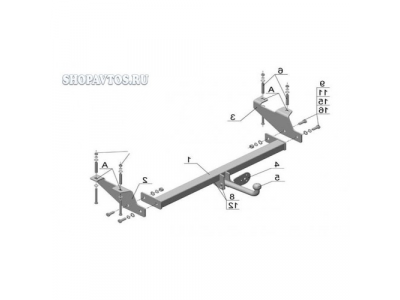 Фаркоп на Great Wall Wingle 3 пикап 2007-2011гг. от AvtoS Фаркоп на Great Wall Wingle 3 пикап 2007-2011гг.