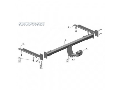 Фаркоп на Honda Civic седан 2006-2012гг. от AvtoS Фаркоп на Honda Civic седан 2006-2012гг.