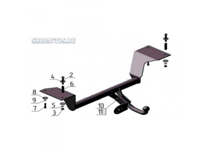 Фаркоп на Honda CR-V SUV 1997-2002гг. от AvtoS Фаркоп на Honda CR-V SUV 1997-2002гг.