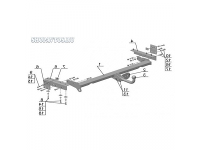 Фаркоп на Lexus RX SUV 1998-2003гг.