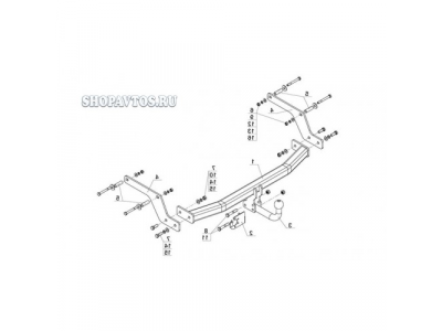 Фаркоп на Renault Sandero хэтчбек 2014г.-по н.в.