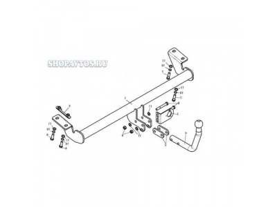 Фаркоп на Geely Emgrand седан 2009г.-по н.в. от Leader Plus Фаркоп на Geely Emgrand седан 2009г.-по н.в.