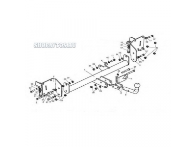 Фаркоп на Mazda 5 минивэн 2005-2010гг. от Leader Plus Фаркоп на Mazda 5 минивэн 2005-2010гг.