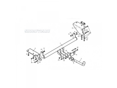 Фаркоп на Nissan X-Trail T32 SUV 2014г.-по н.в. от Leader Plus Фаркоп на Nissan X-Trail T32 SUV 2014г.-по н.в.