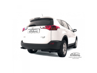 Защита заднего бампера "уголки" Arbori d57 черные TOYOTA RAV-4 2013- от ARBORI Защита заднего бампера "уголки" Arbori d57 черные TOYOTA RAV-4 2013-