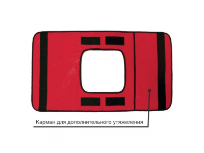 Гаситель троса с утяжелителем (ПВХ, красный), Tplus