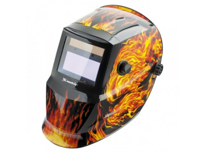 Щиток защитный лицевой (маска сварщика) с автозатемнением, пламя // MATRIX