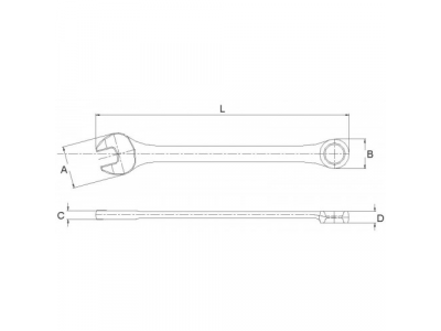 Ключ комбинированный удлинённый дюймовый 1-1/16"