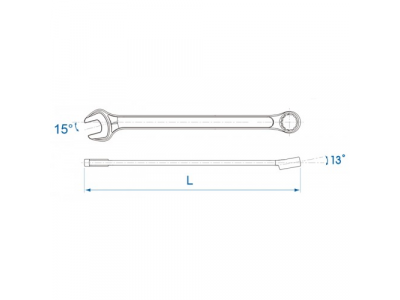 Ключ комбинированный 17 мм, удлиненный, KING TONY