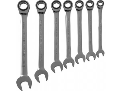 Набор ключей комбинированных трещоточных 10-19 мм, 7 предметов, W45107S JONNESWAY