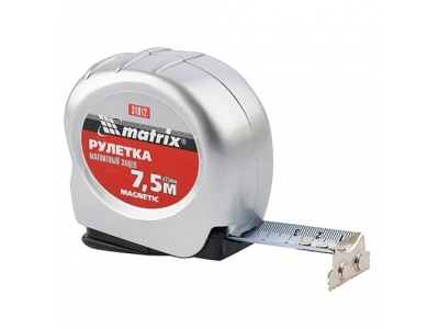 Рулетка Magnetic, 7,5 м х 25 мм, магнитный зацеп// MATRIX