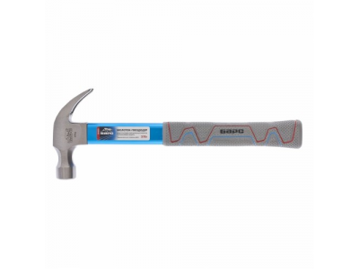 Молоток-гвоздодер,450г,фибергласовая обрезиненная рукоятка,алюминиевая защита//БАРС от БАРС Молоток-гвоздодер,450г,фибергласовая обрезиненная рукоятка,алюминиевая защита//БАРС