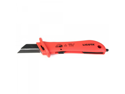 Нож электрика для снятия изоляции VDE 1000В, с откидной защитой от LICOTA Нож электрика для снятия изоляции VDE 1000В, с откидной защитой