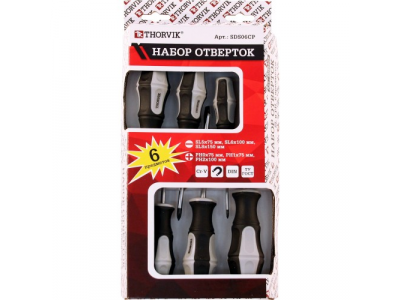 SDS06CP Набор отверток стержневых, 6 предметов