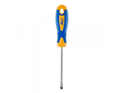 Отвертка шлицевая 6х150 ( Cr-V; двухкомп. рукоятка; намагничен. наконечник) от KRAFT Отвертка шлицевая 6х150 ( Cr-V; двухкомп. рукоятка; намагничен. наконечник)