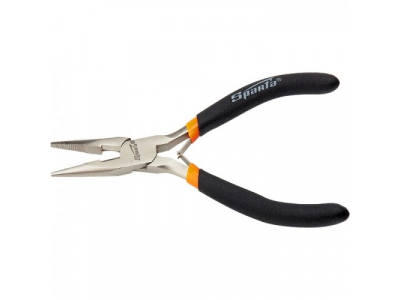 Длинногубцы Mini, 130 мм, никелированные, прямые, авторазжим// SPARTA