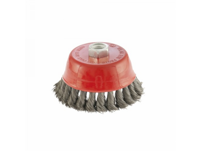 Щетка для УШМ, 100 мм, М14, "чашка", крученая проволока 0,35 мм// MTX