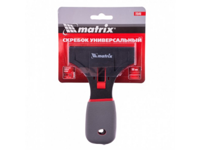 Скребок с обрезиненной рукояткой, выдвижное сменное лезвие Matrix