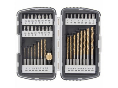 Набор бит и свёрл,магнитный адаптер,CrV, в пласт. боксе,40шт.//MATRIX от MATRIX Набор бит и свёрл,магнитный адаптер,CrV, в пласт. боксе,40шт.//MATRIX