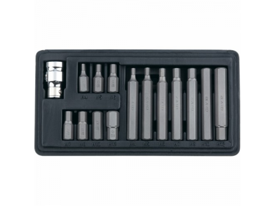 Набор бит HEX, хвостовик-шестигранник 1/2'', CrV,10 мм, 15 предм.// STELS от STELS Набор бит HEX, хвостовик-шестигранник 1/2'', CrV,10 мм, 15 предм.// STELS