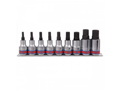 Набор торцевых насадок 1/2", HEX, 3/16"-5/8", 9 предметов, KING TONY