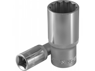 Головка торцевая глубокая 12-гранная 1/2"DR 16 мм., S04HD4716 JONNESWAY