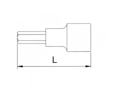 Головка торцевая с шестигранной вставкой 1/2" 3/4" L=55мм