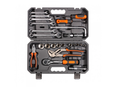 Набор инструментов универсальный 25 предметов, серый пласт.кейс от Airline Набор инструментов универсальный 25 предметов, серый пласт.кейс