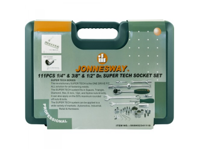 Универсальный набор инструмента Super Tech 111 предметов, S68H5234111S JONNESWAY от JONNESWAY Универсальный набор инструмента Super Tech 111 предметов, S68H5234111S JONNESWAY