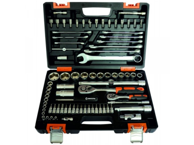 Набор инструментов, 1/2" , 1/4" , CrV, пластиковый кейс 82 предм от Вихрь Набор инструментов, 1/2" , 1/4" , CrV, пластиковый кейс 82 предм