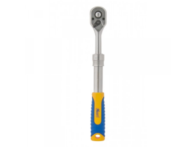 Рукоятка трещоточная с быстрым сбросом 1/2"Dr телескопическая 305-445мм