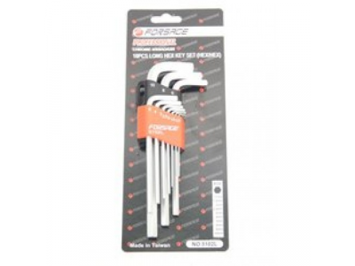 5102L Набор шестигранников средн.Г-образн. 10пр. от FORSAGE 5102L Набор шестигранников средн.Г-образн. 10пр.